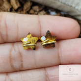 Natural Tiger Eye Star Stud Earrings, Gold Plated Jewelry, Wire Jewelry, Gemstone Earrings, Stud Earrings, Women earrings, Gift For Her,Gift